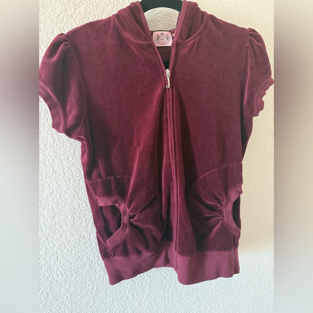 Juicy Couture Deep Red Velour Jacket